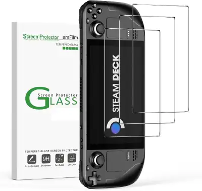 2 Pack Steam Deck Tempered Glass Screen Protector 2021 2022 2023, View more