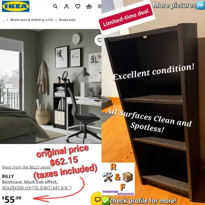 ✴️ IKEA Billy Bookcase (Perfect Condition), View more