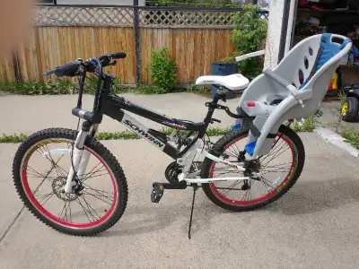 Schwinn mountain bike with baby seat( if no baby seat, $180), View more