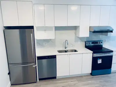 new house, half basement available on May 1, 2026 Two bedroom suite for rent, half basement. three y...
