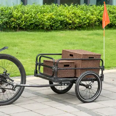Triple safe Bike Trailer, Bicycle Cargo Carrier with Suspension, View more