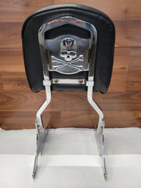 Motorcycle Softail Backrest with Skull Detail