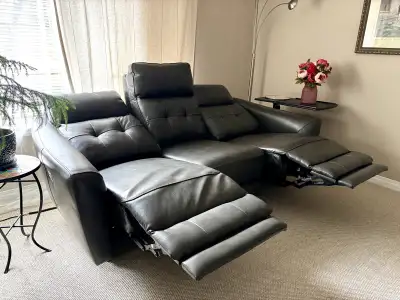 Top grain leather power reclining sofa, View more