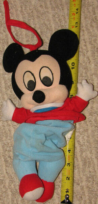 Plush Baby Mickey Mouse Musical Pull String Toy