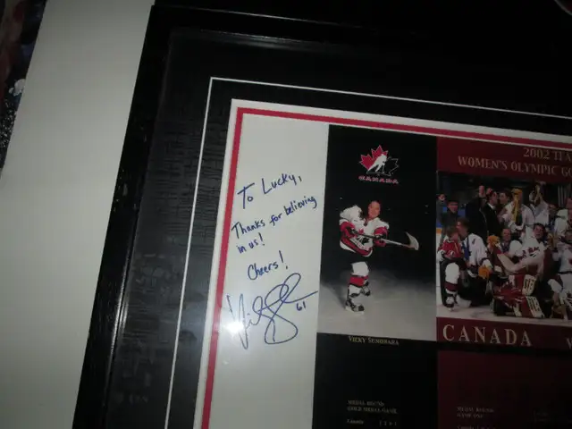 Team Canada 2002 Women's Olympic Champs Signed Framed Piece63826840381699121