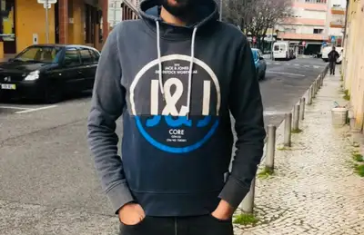 Jack & Jones hoodie with a striking logo design, View more