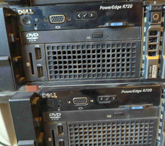 Dell R720 x2, R410 Servers- 1U/2U Rackmount, Great Cond. c/w HDs in Servers in Edmonton