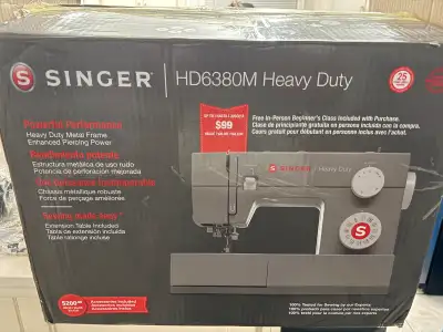 New in Box Singer 6380 Seeimg machine with accessories and extension table. Strong Motor with Enhanc...