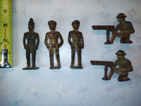 Antique cast iron soldiers