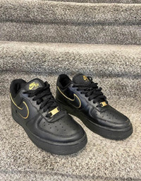 Black and Gold Air Force 1 Size 6 