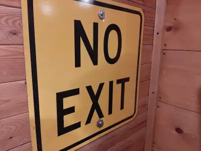 NO EXIT metal sign, View more