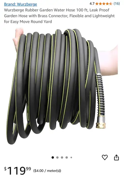 Wurzberger Garden Water Hose 100ft, View more