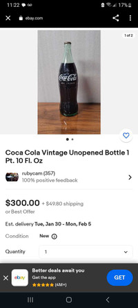 Unopened coke bottle