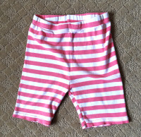 Carter Girl Sz 7 Shorts Stripped, Pink And White