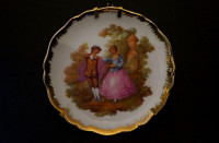 LIMOGES Courting Couple 4 1/2" Plate - France
