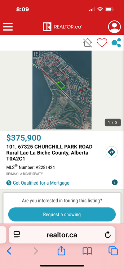 Fully serviced lot with power gas water and sewer 5.56 acres. Approved for subdivision Across the st...