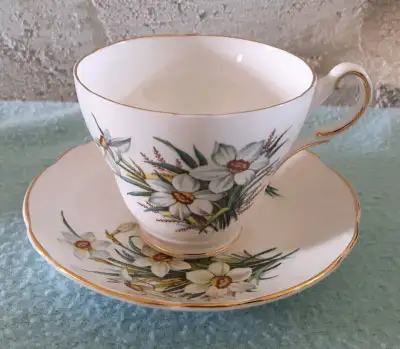 Vintage Regency Bone China Tea Cup and Saucer, View more