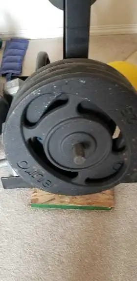 Get ready to pump some iron with this Euro weight plate! Perfect for adding resistance to your worko...