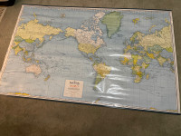 WORLD MAP - 31 1/2" X 49 1/2"