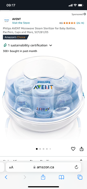 Philips AVENT Microwave Steam Sterilizer, View more