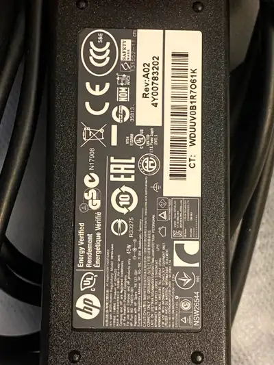 HP laptop charger please come with your laptop to check it