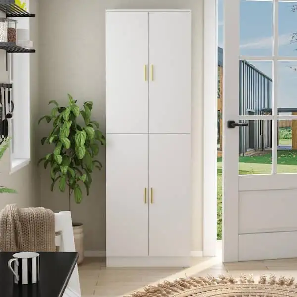 White Wooden Sideboard, Storage Cabinet, Food Pantry in Hutches & Display Cabinets in City of Toronto - Image 2