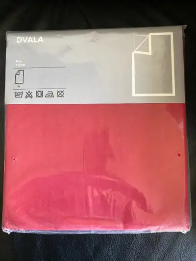 New Ikea Dvala Twin Flat Sheet Red Sealed Never Opened, View more