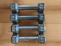 4x 5lbs dumbbells 