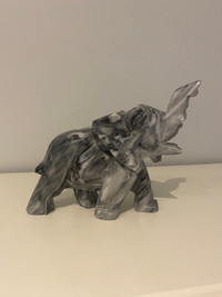 Gorgeous Heavy Gray Marble Elephant 