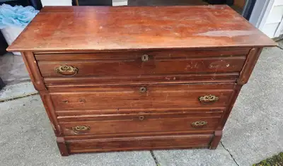 Antique Dresser with Mirror, View more