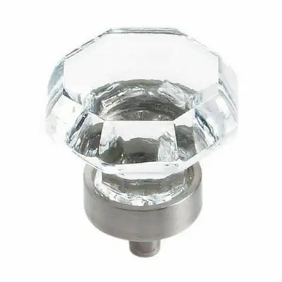 Amerock Glass Crystal Knobs Satin Nickel BP55268CG10 1 - 1/4", View more