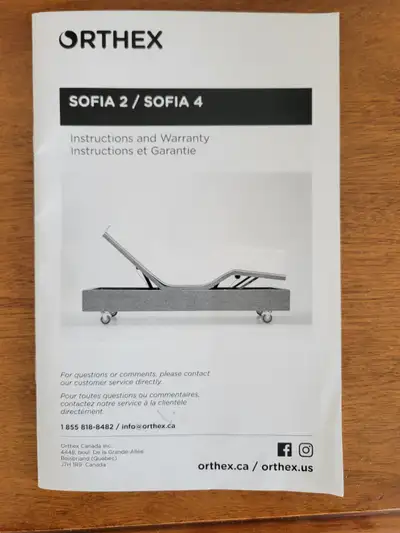 Lit double électrique avec ridelles de chaque côté, en parfait état, acheté chez Médicus, valait 540...
