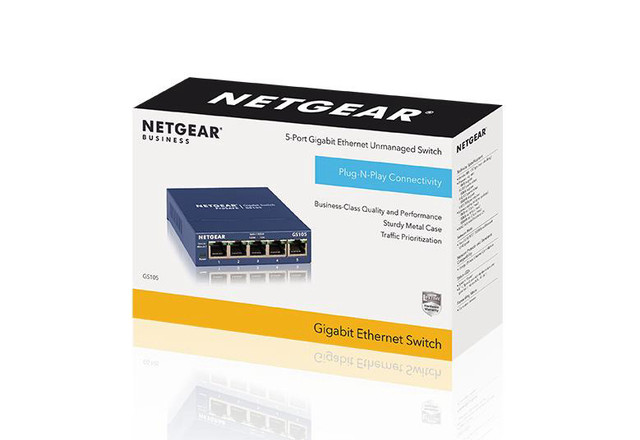 NETGEAR 5-port Gigabit Network Switch GS105 - FACTORY SEALED in Networking in Markham / York Region
