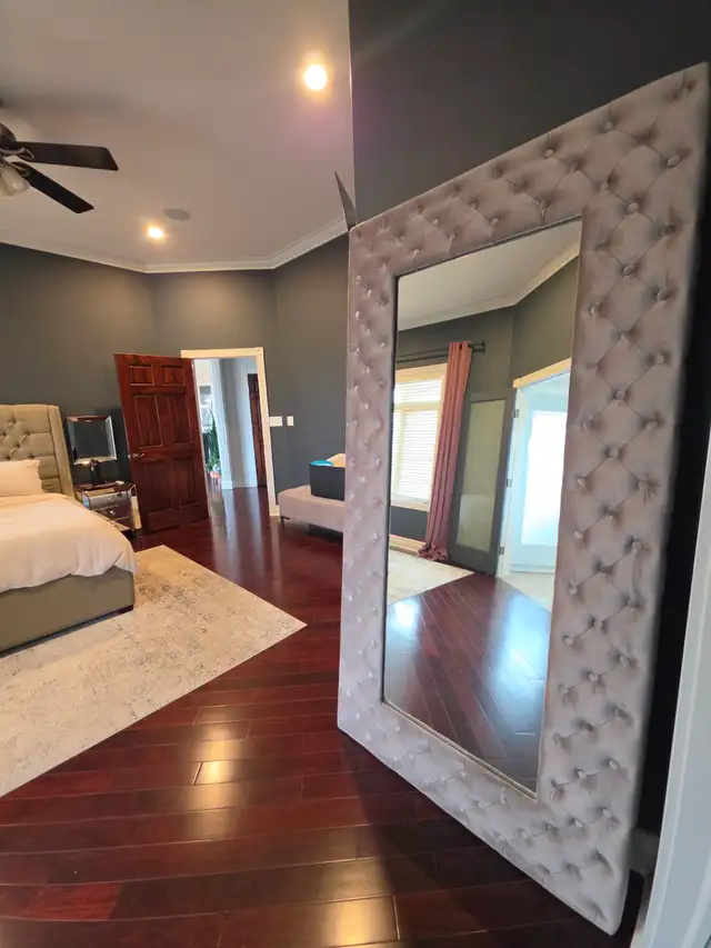 Tall Full-Length Tufted Mirror – Decorative Statement Piece in Home Décor & Accents in Red Deer - Image 3