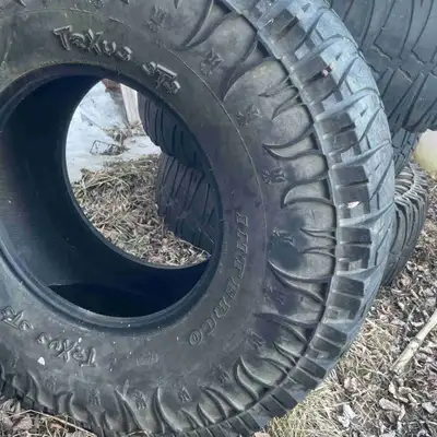 38x15.50 R17 mud tires not the best tread but not the worst $60 a tire