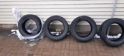 Four used tires Yokohama Geolandar all seasons. Two tires 7/32 and 2 tires 6/32. Asking 160 or best...