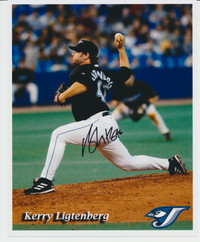 ORIGINAL KERRY LIGTENBERG SIGNED TORONTO BLUE JAYS 8 x 10 PRINT