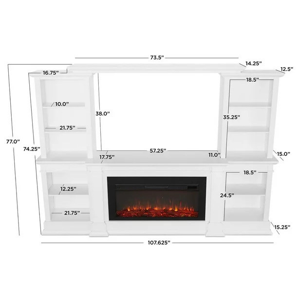 Real FlameMonteVista Electric Media Fireplace In White in Fireplace & Firewood in Mississauga / Peel Region - Image 3