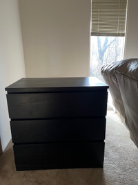 Mint black 3 drawer dresser
