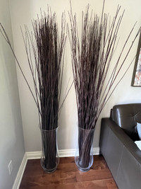 Decorative vases and branches