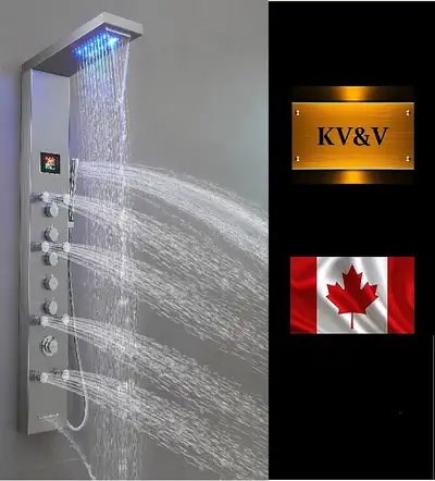 KV&V brand new thermostatic shower panel tower column system 4, View more
