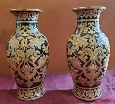 VINTAGE BOMBAY CO PORCELAIN URNS, View more