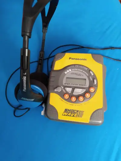 Panasonic Shockwave  radio cassette player RQ-SW10 w/ headphones, View more