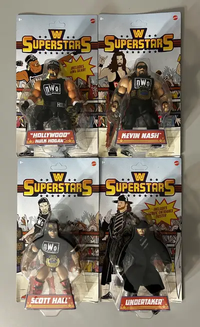 Retro WWE WCW NWO Superstars  Hogan Nash Hall Undertaker MOTU, View more