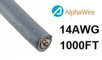 AlphaWire Hook-Up Wire - 1000FT 14AWG - BLACK - (MODEL: 6717-BK)
