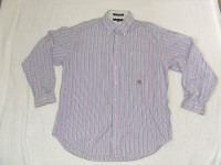 Tommy Hilfiger Lion Crest Long Sleeve Button Down Shirt - L- $15