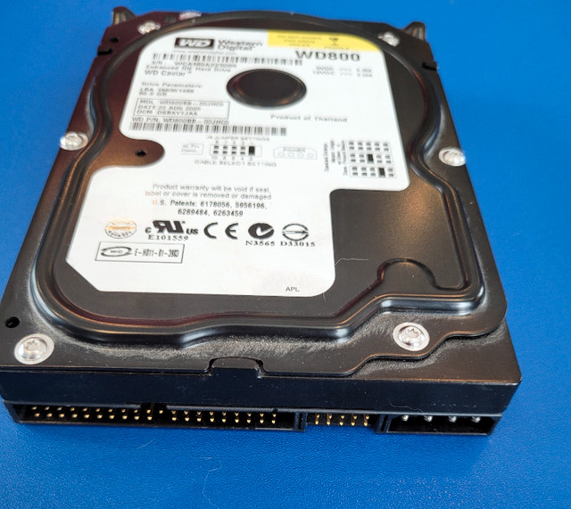 Disque Dur IDE WD Western Digital 80GB WD800 dans Composants de système  à Laval/Rive Nord