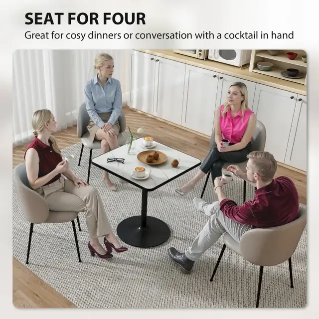 Marble effect dining Table for 4, Modern Kitchen Table in Dining Tables & Sets in Markham / York Region - Image 2