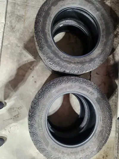 265 65 18 tires for sale. $30 each or $100 takes them all. Still enough tread for a couple of summer...