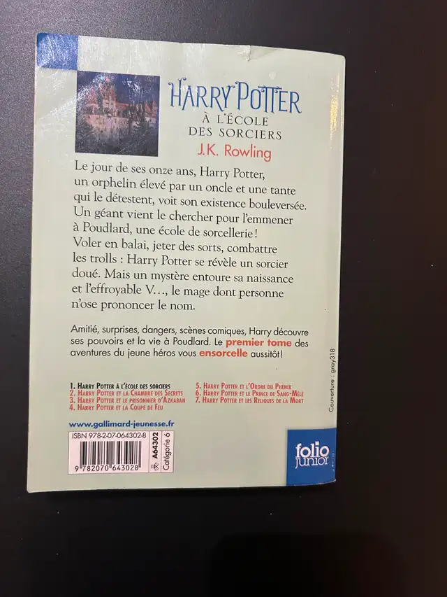 Harry Potter à l'école des sorciers in Children & Young Adult in Longueuil / South Shore - Image 3